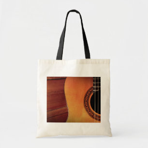 Bolsa Tote Arte de instrumentos musicais em madeira de guitar