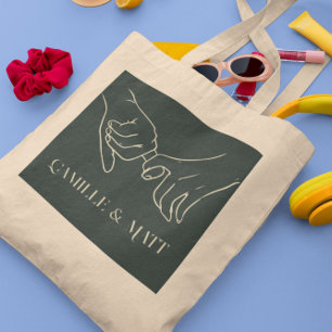 Bolsa Tote Arte de linha Abstrato simples moderna,boho chic