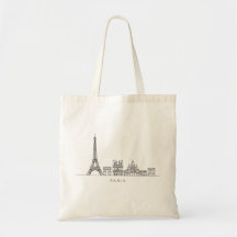 Arte de Linha Minimalista da Silhueta de Paris