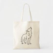 Arte de linha minimalista de lobo – Vida selvagem