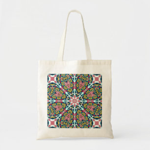 Bolsa Tote Arte de Mandala de Roseta Ornamental Colorida
