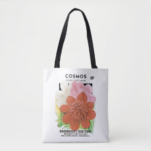 Bolsa Tote Arte de Pacote de Sementes Antigas, Flores de Jard