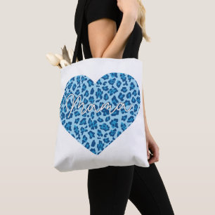 Bolsa Tote Arte de Palavra Personalizada da Mamãe em Padrão d