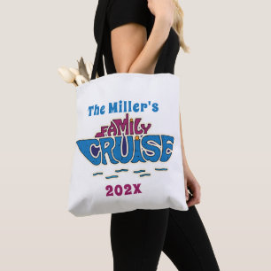 Bolsa Tote Arte de Palavras de Cruzeiro Familiar Personalizad