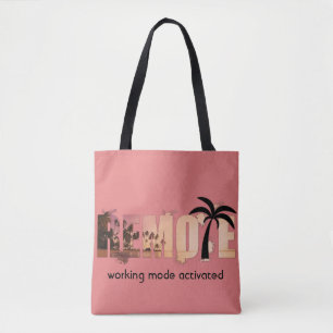 Bolsa Tote Arte de Palavras Sunset Remota