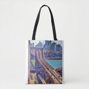 Bolsa Tote Arte de Parede Ponte de Brooklyn Nova York