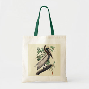 Bolsa Tote Arte de Pássaros Costeiros Vintage Audubon Pelican