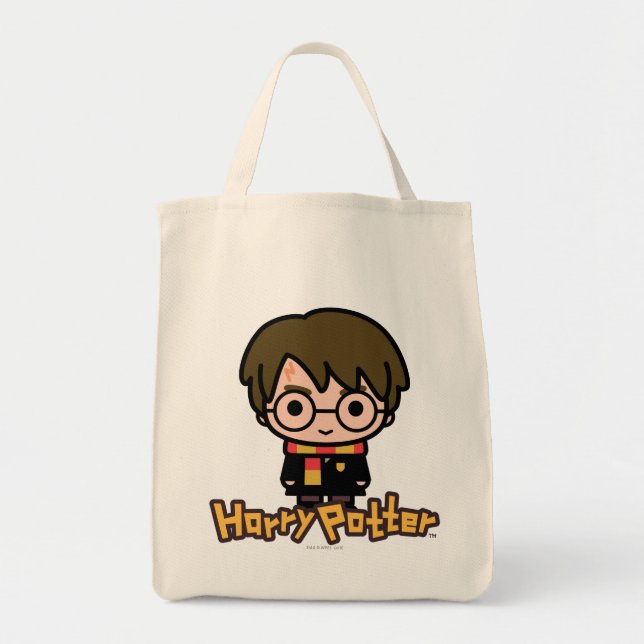 Bolsa Tote Arte de Personagem de Desenho do Harry Potter (Frente)