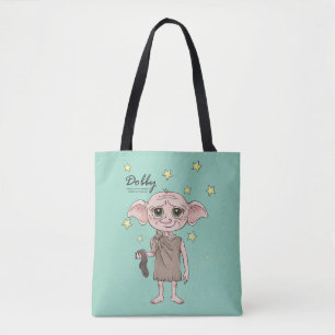 Bolsa Tote Arte de Personagem em Aquarela do Dobby