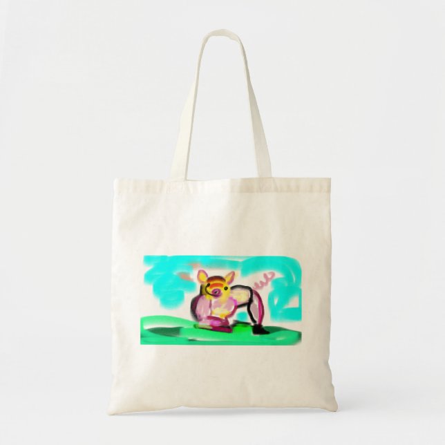 Bolsa Tote Arte de porco fofo  (Frente)
