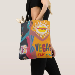 Bolsa Tote Arte de pôster de viagem de jogo vintage de Las Ve