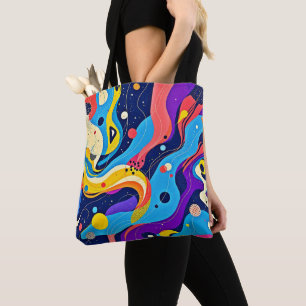 Bolsa Tote Arte de ritmo cósmico