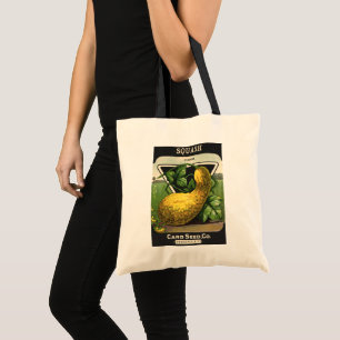 Bolsa Tote Arte de rótulo de pacote de sementes vintage Abobr