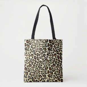 Bolsa Tote Arte de Saco de Impressão Leopard