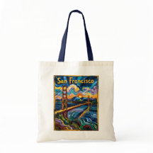 Arte de São Francisco Golden Gate em Estilo Van Go