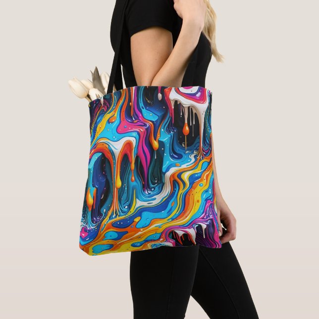 Bolsa Tote Arte de Superfície Abstrata 1217 (Close Up)