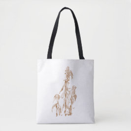 Bolsa Tote Arte de Tinta Botânica Elegante e Aconchegante