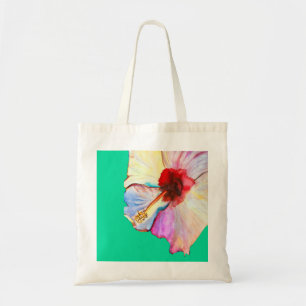 Bolsa Tote Arte de tulipas de aquarela rosa