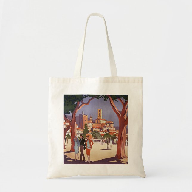 Bolsa Tote Arte de Verão Vintage Grasse (Frente)