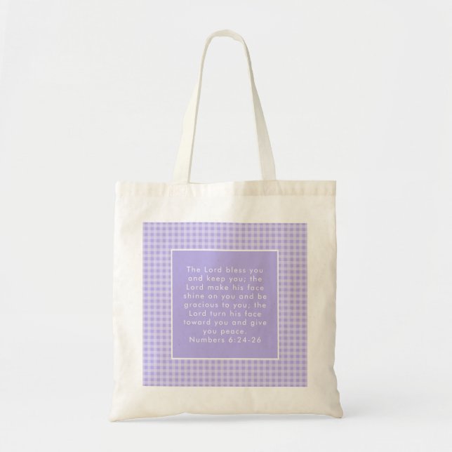 Bolsa Tote Arte de Versículos da Bíblia Cristã (Frente)