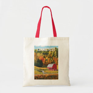 Bolsa Tote Arte de Viagem Vintage Connecticut
