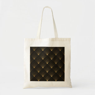 Bolsa Tote Arte Deco: Legância Dourada Negra.