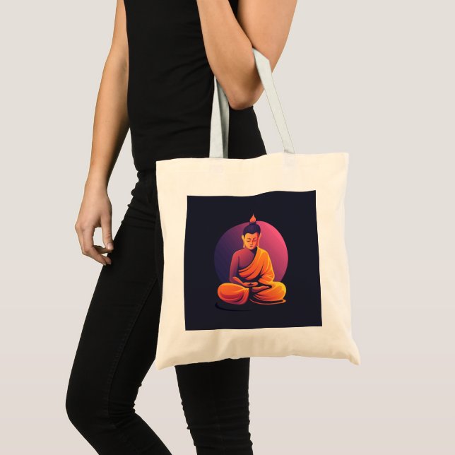 Bolsa Tote Arte Digital Buda (Frente (produto))