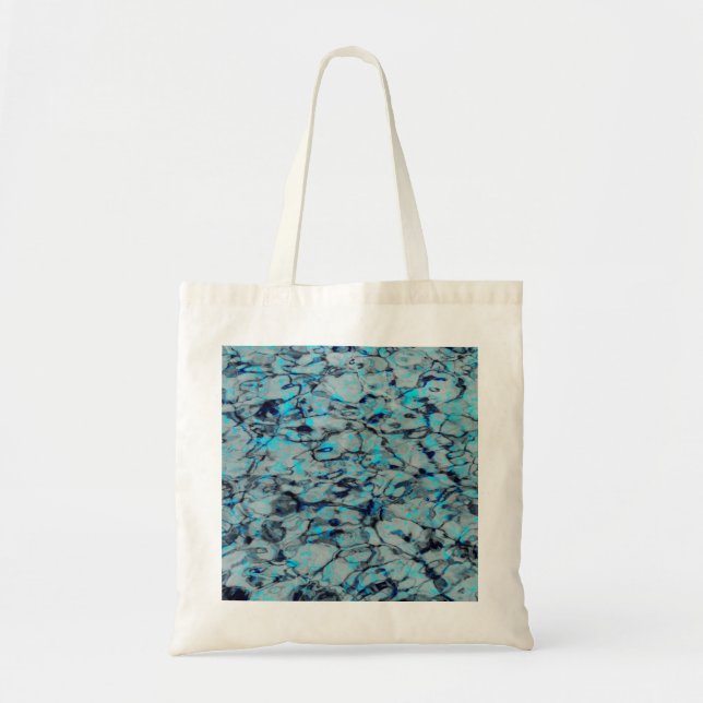 Bolsa Tote Arte digital legal e moderna da aquarela azul (Frente)