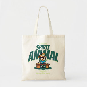 Bolsa Tote Arte Divertida e Bonita de Gato Animal Espiritual