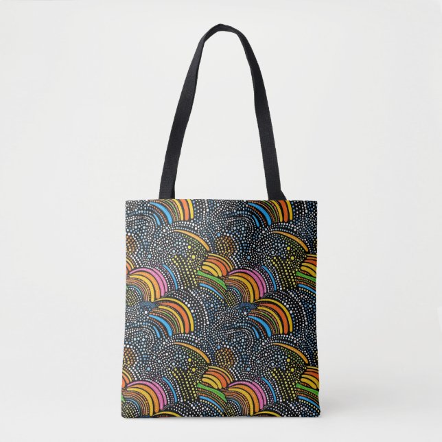 Bolsa Tote Arte do arco-íris (Frente)