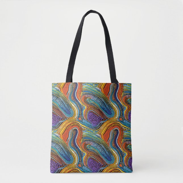 Bolsa Tote Arte do arco-íris (Frente)
