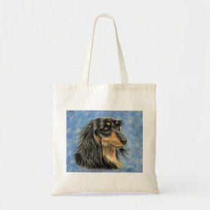 Bolsa Tote Arte do cão - arte de cabelos compridos Marcus do