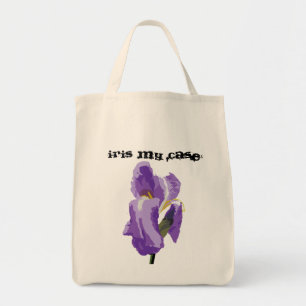 Bolsa Tote Arte do vetor de computador Iris Roxo