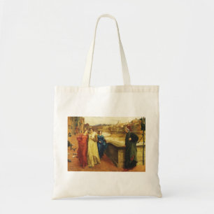 Bolsa Tote Arte do vintage - reunião de Dante e de Beatrice,
