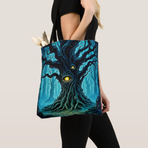 Bolsa Tote Arte em Árvore de Olhos Místicos