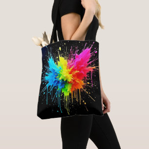 Bolsa Tote Arte em Pó do Arco-Íris