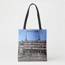 Bolsa Tote Arte em quadrinhos de uma praça em Madrid, Espanha