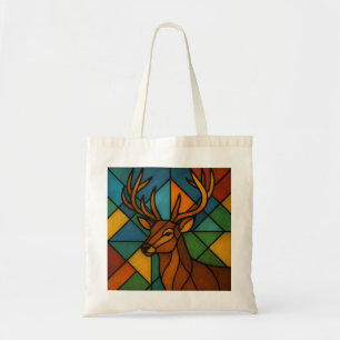 Bolsa Tote Arte em Vidro Manchado Estilo Tiffany de Cervo Ant