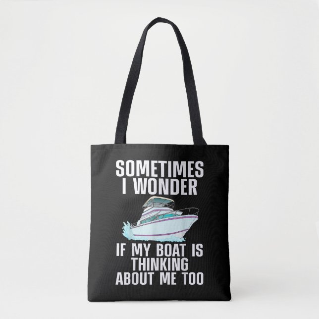 Bolsa Tote Arte Engraçada De Barcos Para Homens Barcos (Frente)