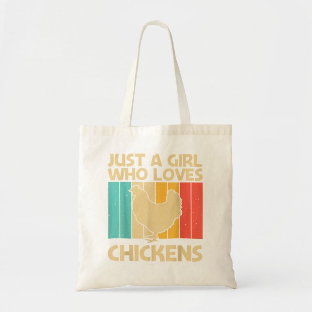 Bolsa Tote Arte Engraçada De Frango Para Meninas Mamãe Farmer (Frente)