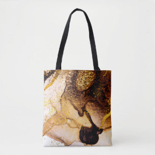 Bolsa Tote Arte exótica. Ouro, design artístico. Pintor