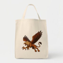 Bolsa Tote Arte Fantástica do Ouro Griffin Mythology