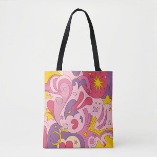 Bolsa Tote Arte Feminina Abstrata Ousada e Colorida Dia Inter