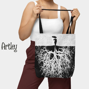 Bolsa Tote Arte Feminista Preto Branco Empoderamento Feminino