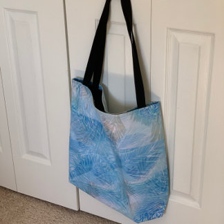 Bolsa Tote Arte Floral Abstrata Compras no Supermercado Praia