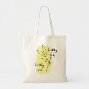 Bolsa Tote Arte Floral Amarela Saúde e Bem-Estar