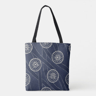 Bolsa Tote Arte floral azul