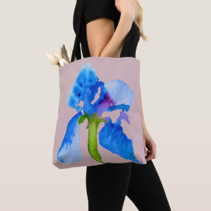 Bolsa Tote Arte floral floral moderna Iris