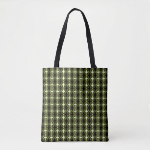 Bolsa Tote Arte Fluido Abstrato Verde Esmeralda em Acrílico