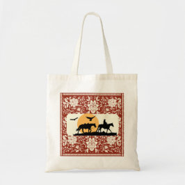 Bolsa Tote Arte Folclórica Floral do Cowboy Western Rústico P